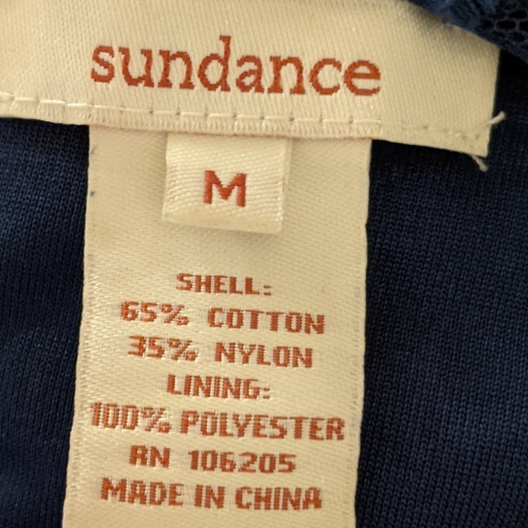 Sundance Alfresco Embroidered Blue Dress M - Picture 3 of 8